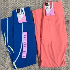 NWT 2Pc Members Mark Pants - Fashion Leggings & Flare Yoga Pants w Pockets